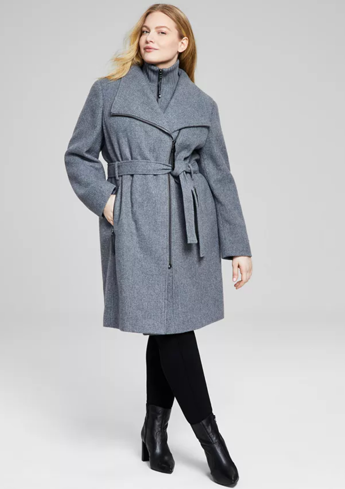 Anne klein plus size best sale wool coats